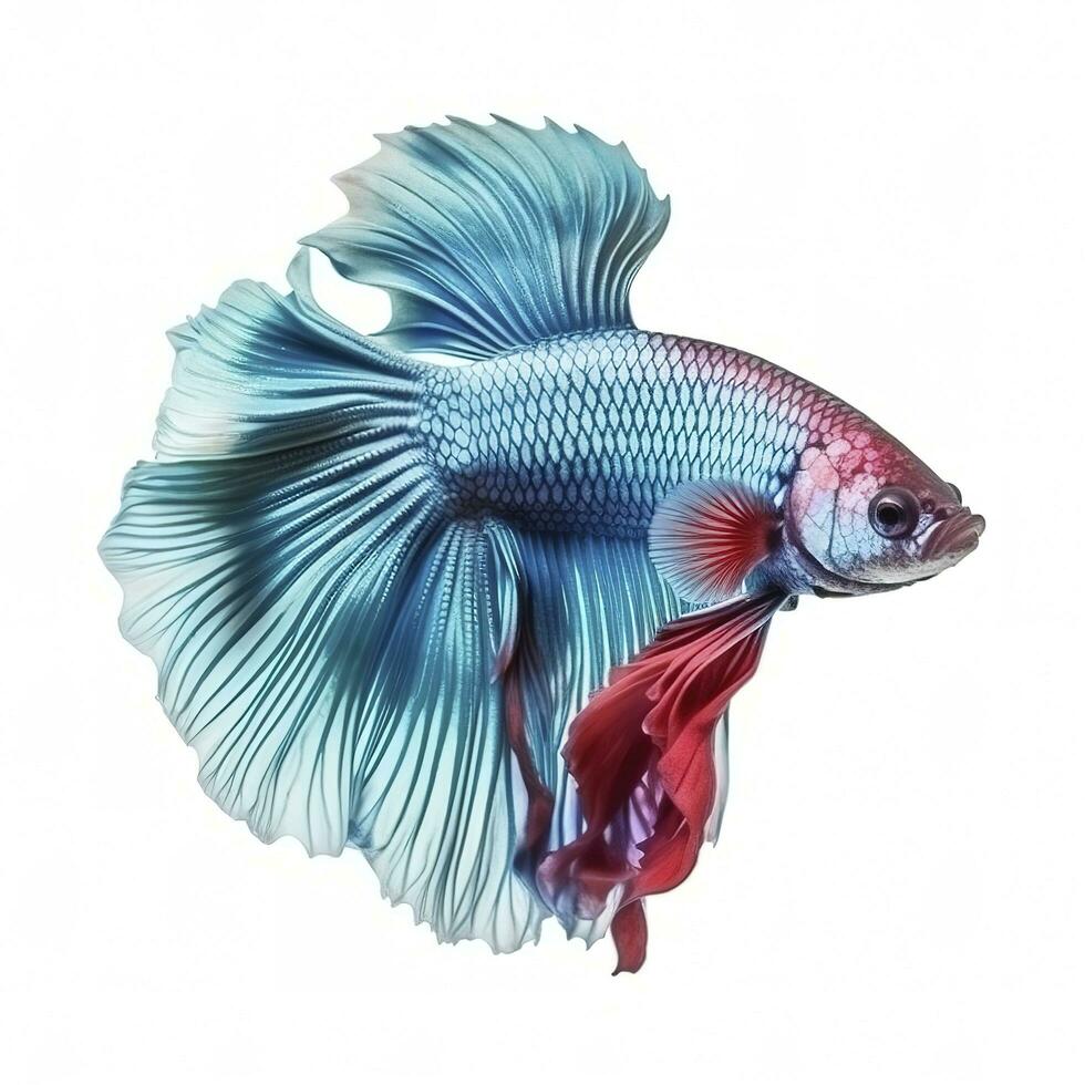 Betta fish isolated on white background, generate ai photo