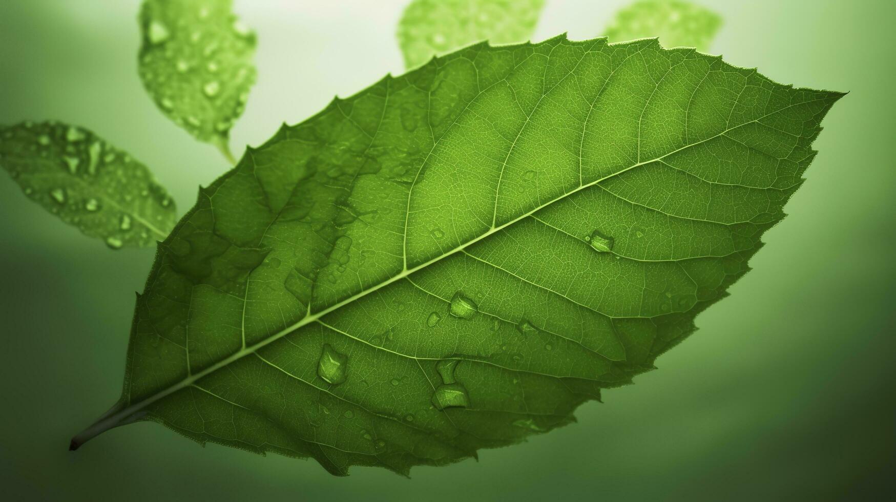 Earth Day and World Environment Day, Spring, Beautiful Natural fresh green leaf, relaxation nature concept, generate ai photo