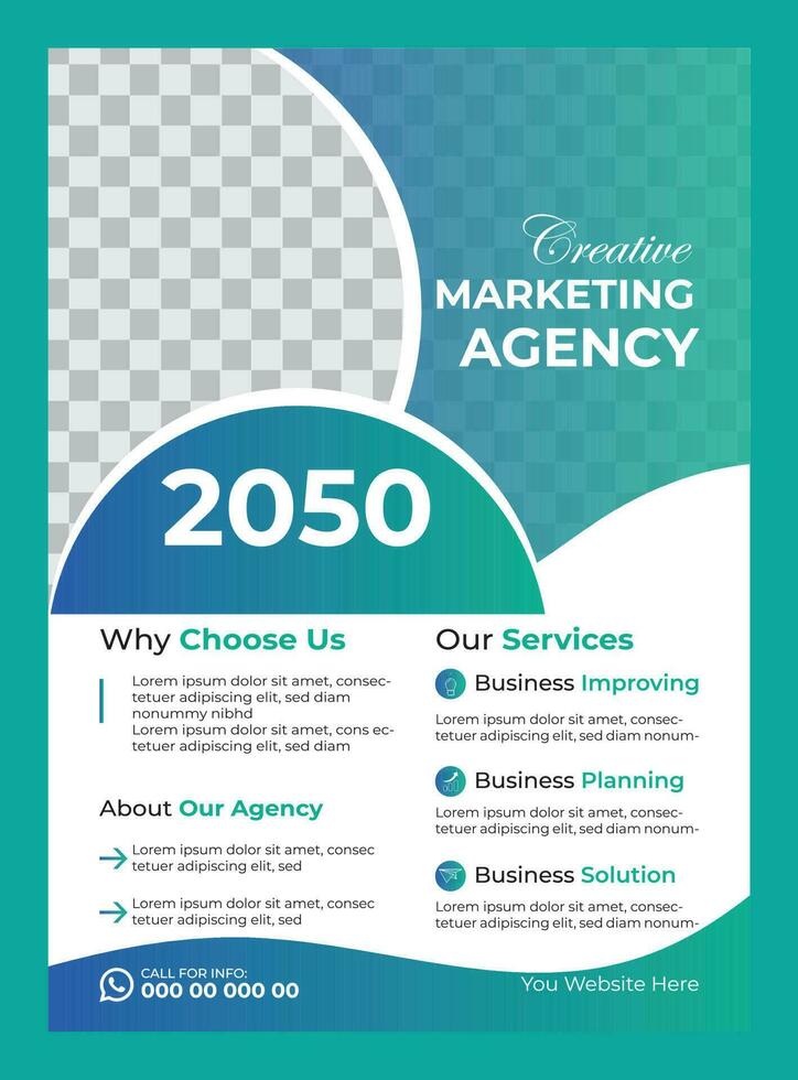 Corporate business flyer design template vector