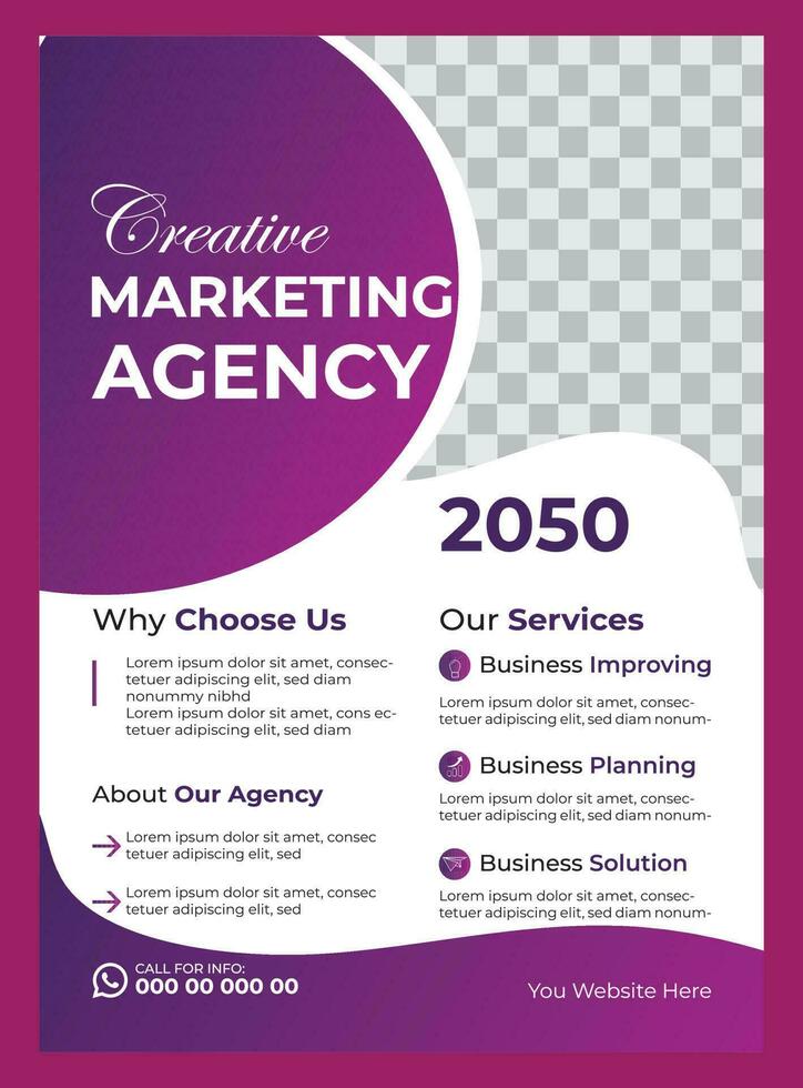 Corporate business flyer design template vector