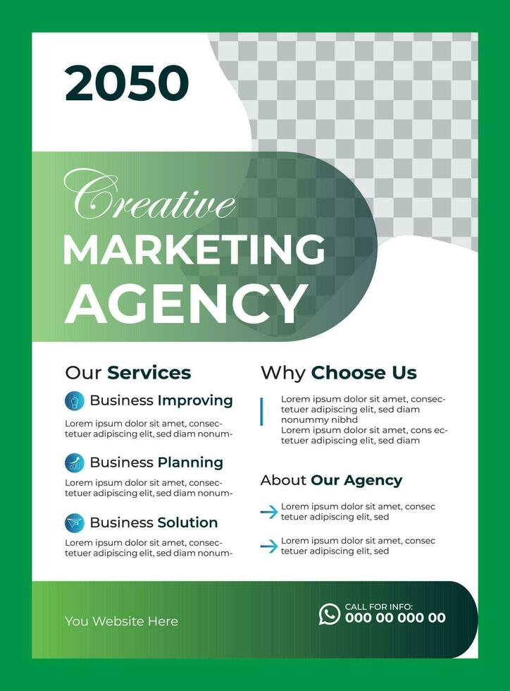 Corporate business flyer design template vector