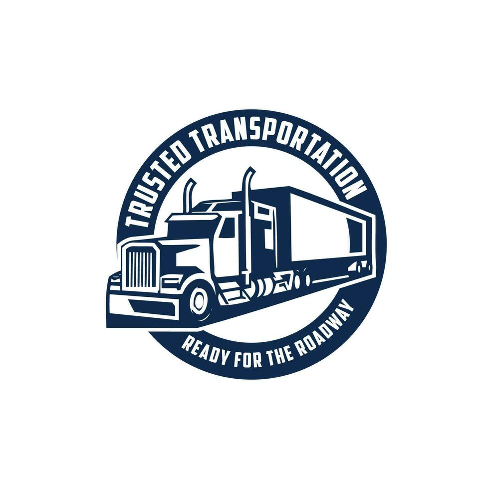 Trusted Transportation badge logo design concept vector