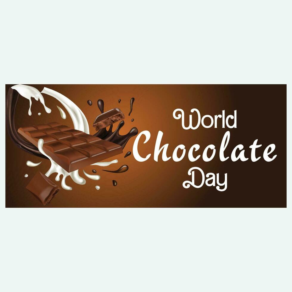 world chocolate day vector banner design