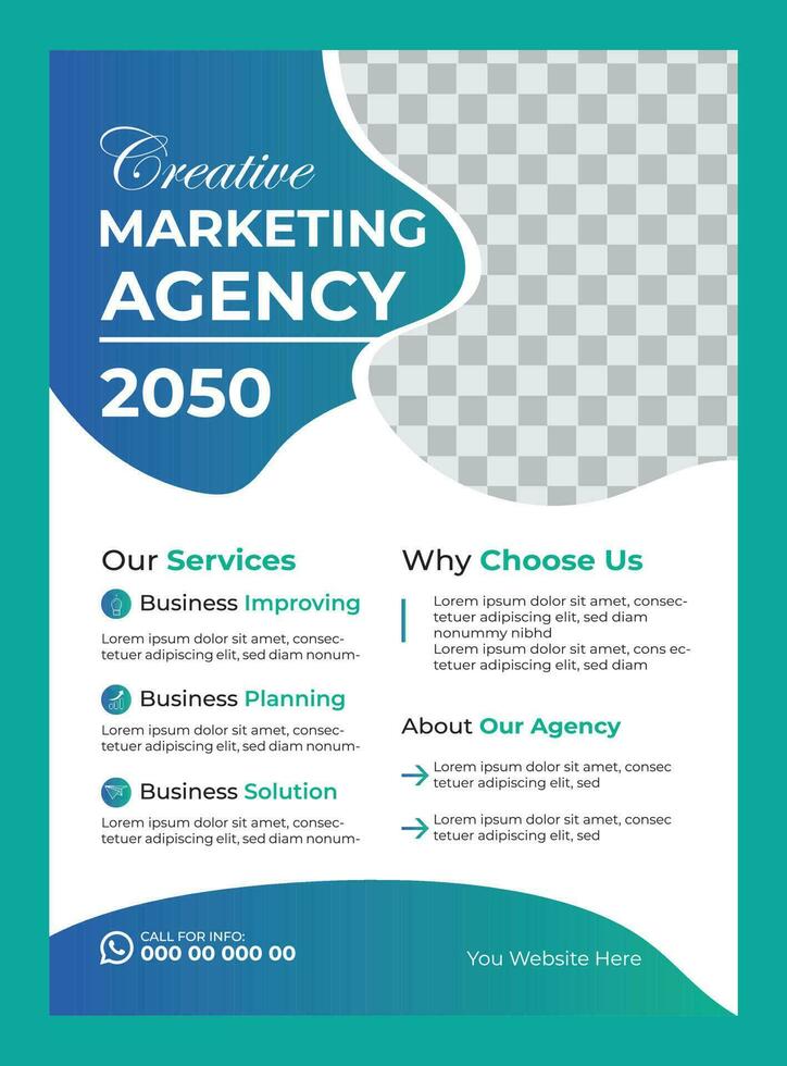 Corporate business flyer design template vector