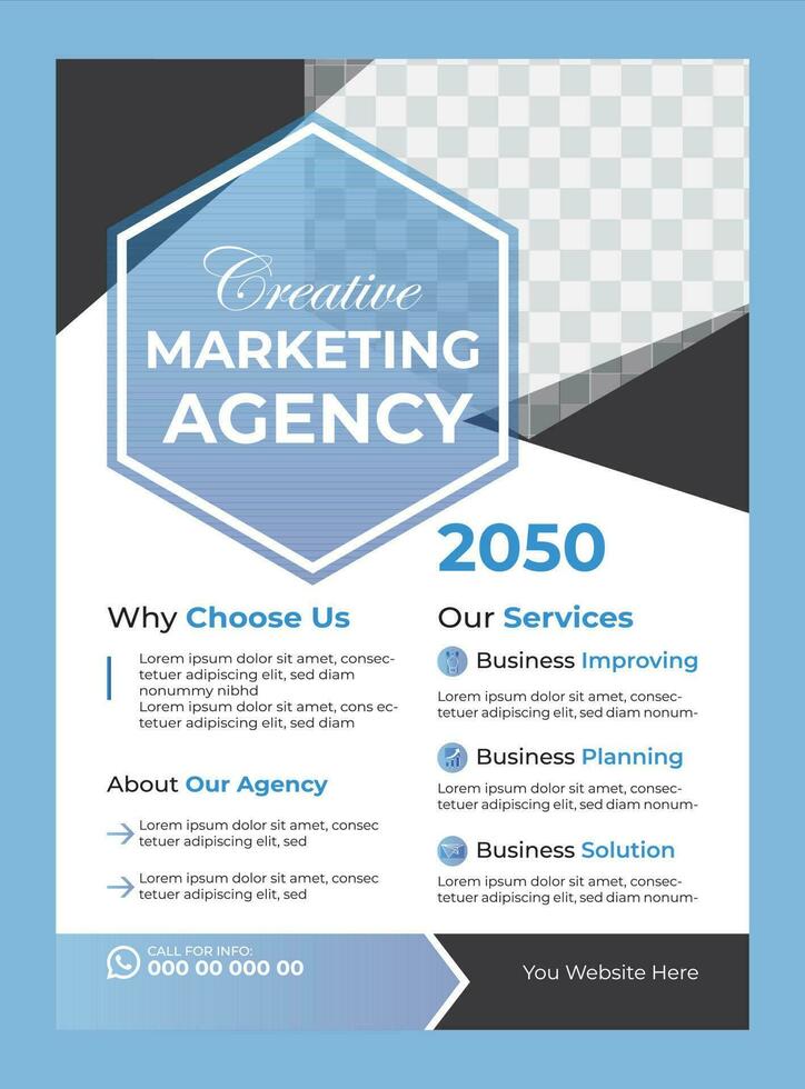 Corporate business flyer design template vector