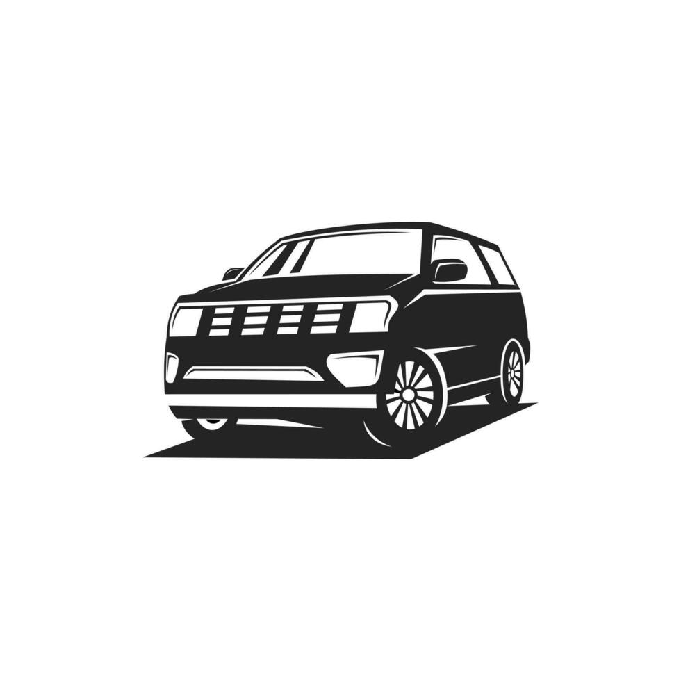 moderno suv logo modelo diseño. fuera del camino coche estilizado vector silueta. adecuado para tu diseño necesidad, logo, ilustración, animación, etc.