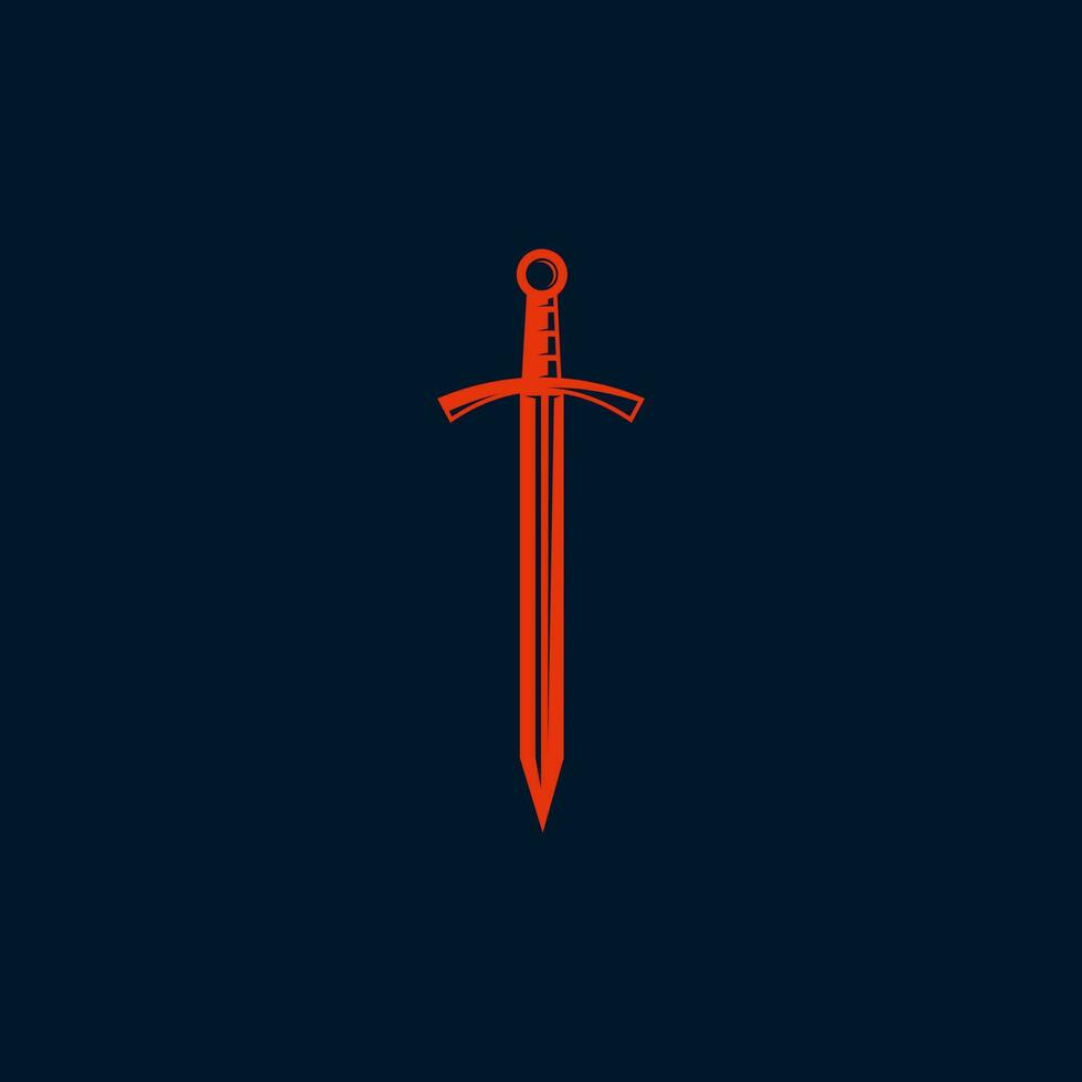 espada logo - vector ilustración, espada logo emblema diseño. adecuado para tu diseño necesidad, logo, ilustración, animación, etc.