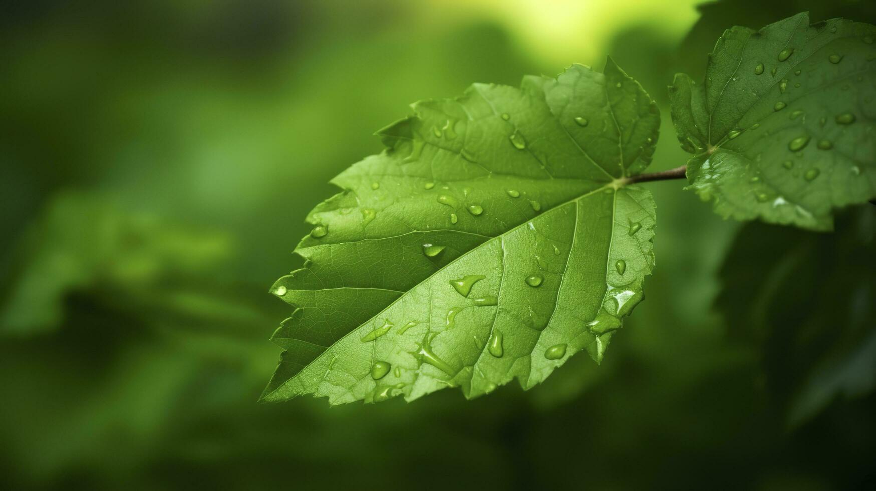 Environment Earth Day In Natural green leaves and plants used as spring background cover page greenery environment ecology wallpaper, concept eco earth day. Saving the environment, generate ai photo