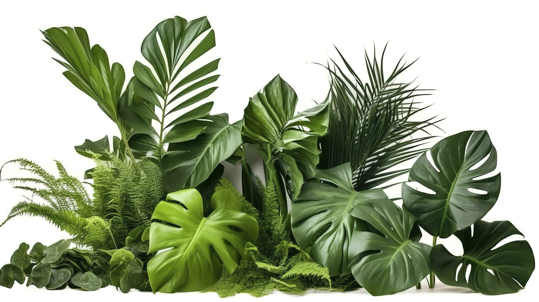 Tropical leaves foliage plant jungle bush floral arrangement nature