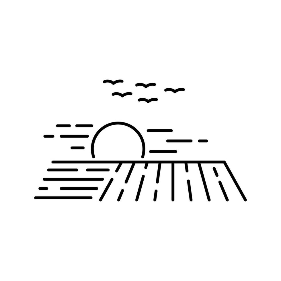 Agriculture and global farming Line Icons. Contains such Icons Harvester, farmers and village farm buildings. Editable Stroke. Field and sunset. Global farming or flour and grain. vector