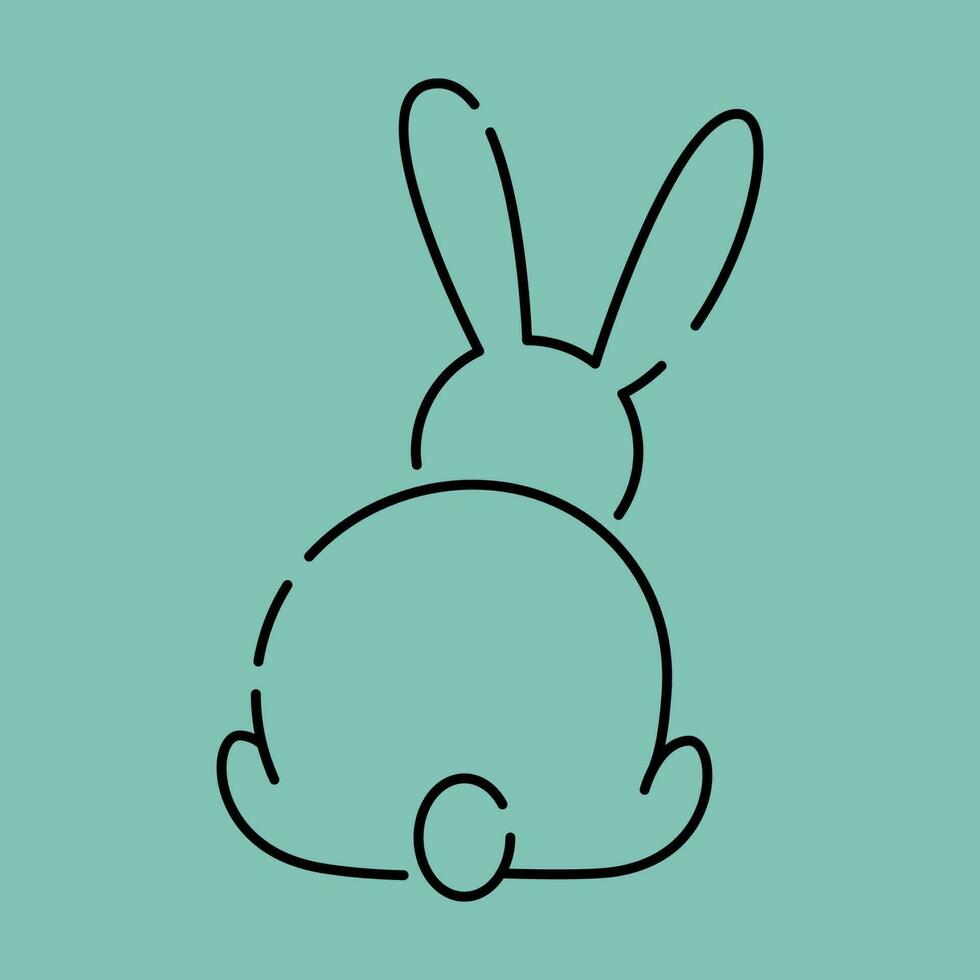 Rabbit line icon vector. 2023 rabbit year. christmas. animal theme. vector