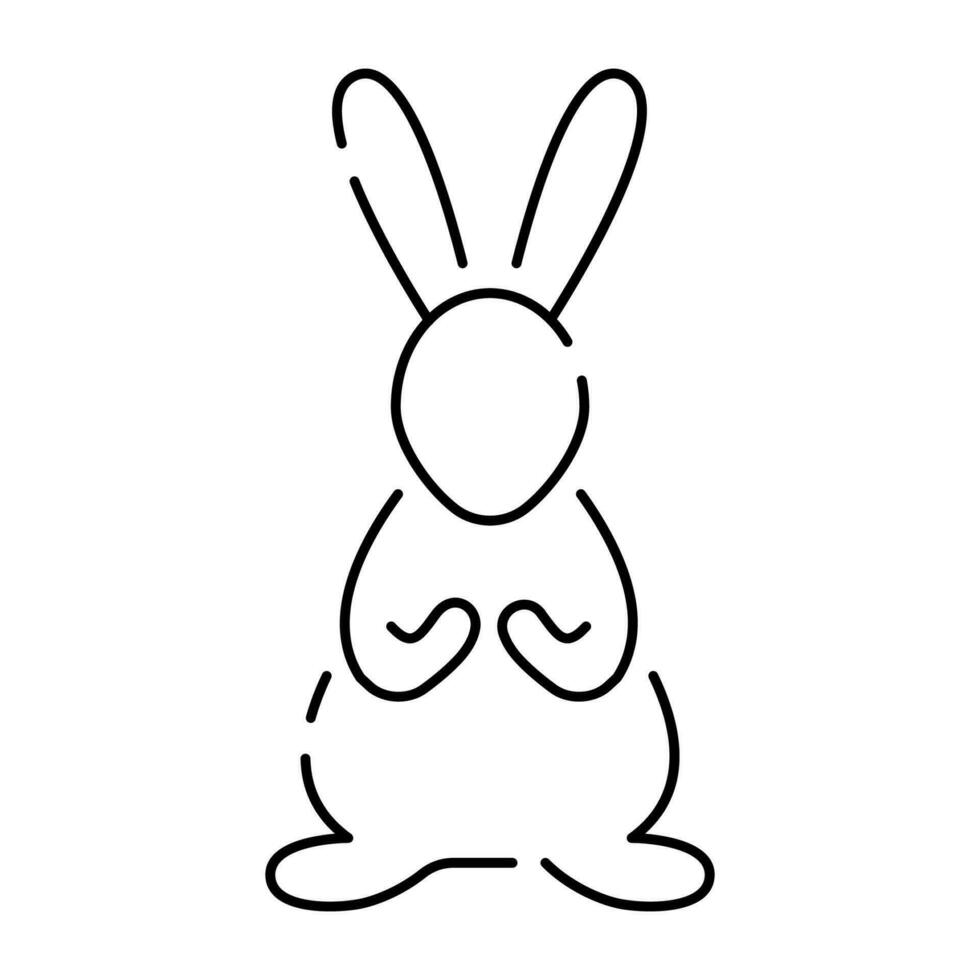 Rabbit line icon vector. 2023 rabbit new year. christmas. animal theme. vector