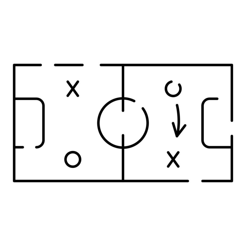 fútbol americano o fútbol línea icono. mundo taza campeonatos y torneo. fútbol americano elementos y táctica. vector