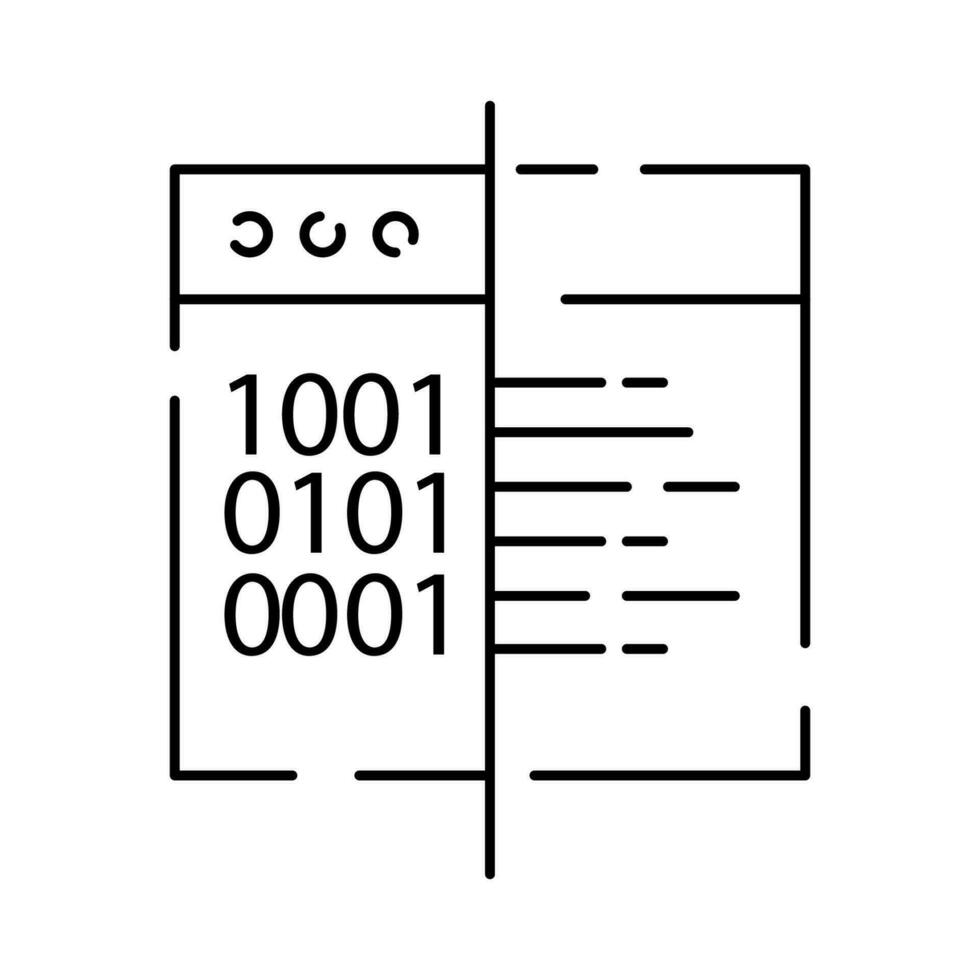 código icono en de moda plano estilo aislado. codificación y programación línea icono. código símbolo para tu web sitio diseño, logo, aplicación, ui vector ilustración, eps10.