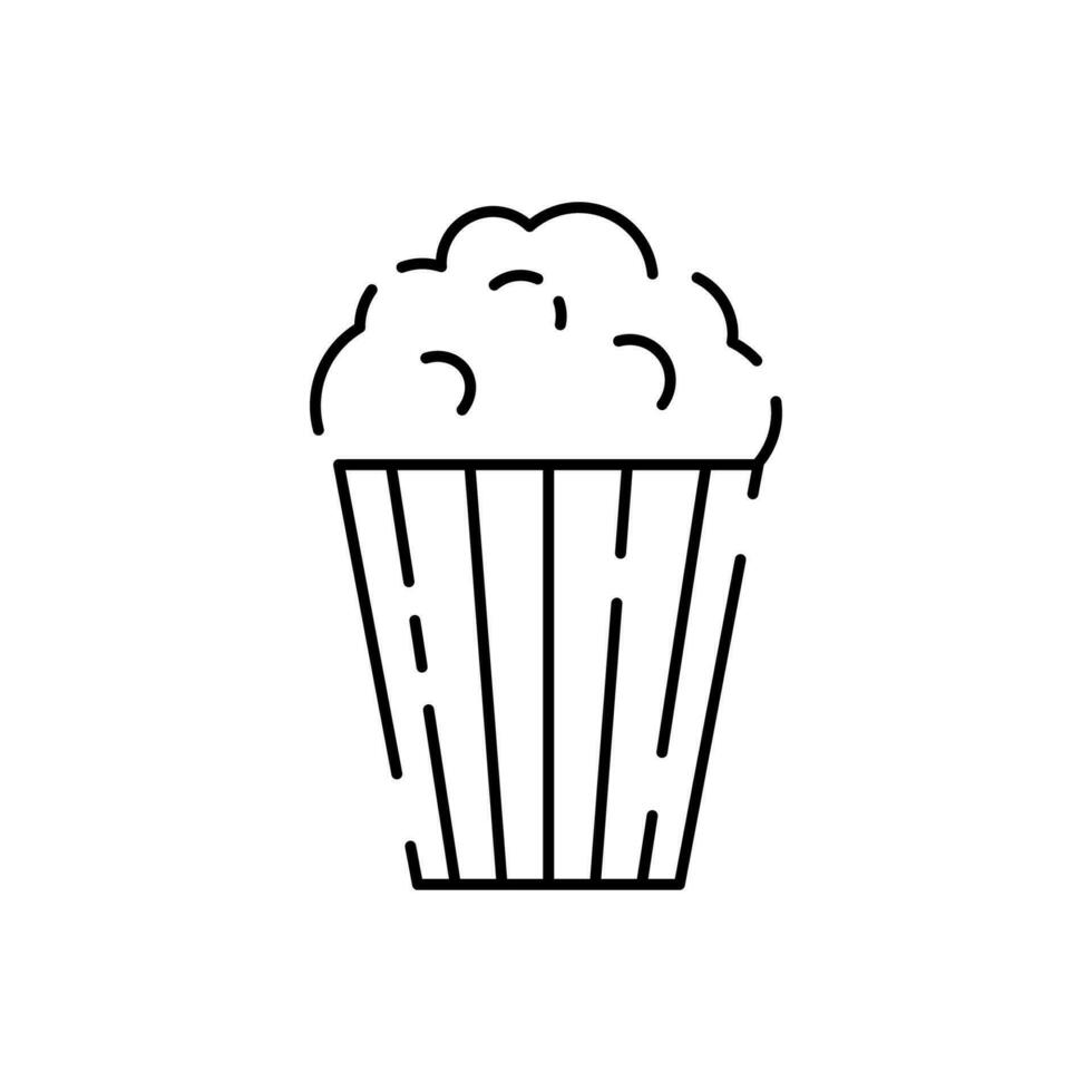 Simple line icon of Cinema Related Vector. Contains such Icons as Movie Theater, TV, Popcorn, Video Clip and more. Entertainment and film. Popcorn. vector