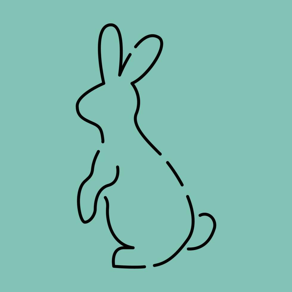 Rabbit line icon vector. 2023 rabbit year. christmas. animal theme. vector