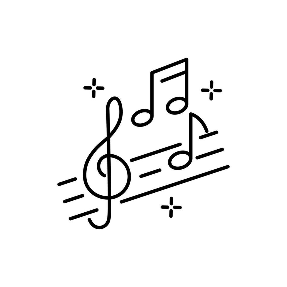 música notas íconos colocar. negro notas símbolo en blanco antecedentes. musical llave señales. vector símbolos en blanco antecedentes.