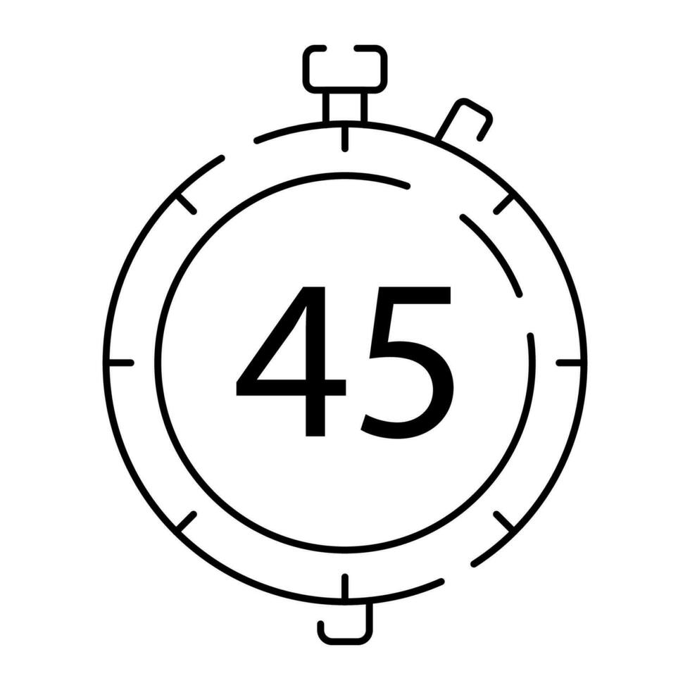 Football or soccer line icon. World cup championships and tournament. Soccer sports stopwatch and timer line icon. Half time. vector