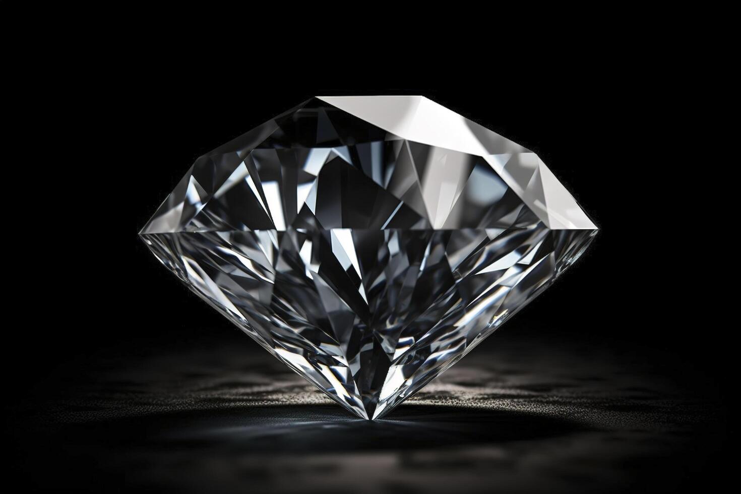 Diamond on black background. image. photo