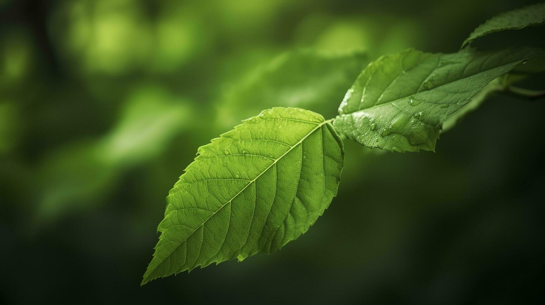 Environment Earth Day In Natural green leaves and plants used as spring background cover page greenery environment ecology wallpaper, concept eco earth day. Saving the environment, generate ai photo