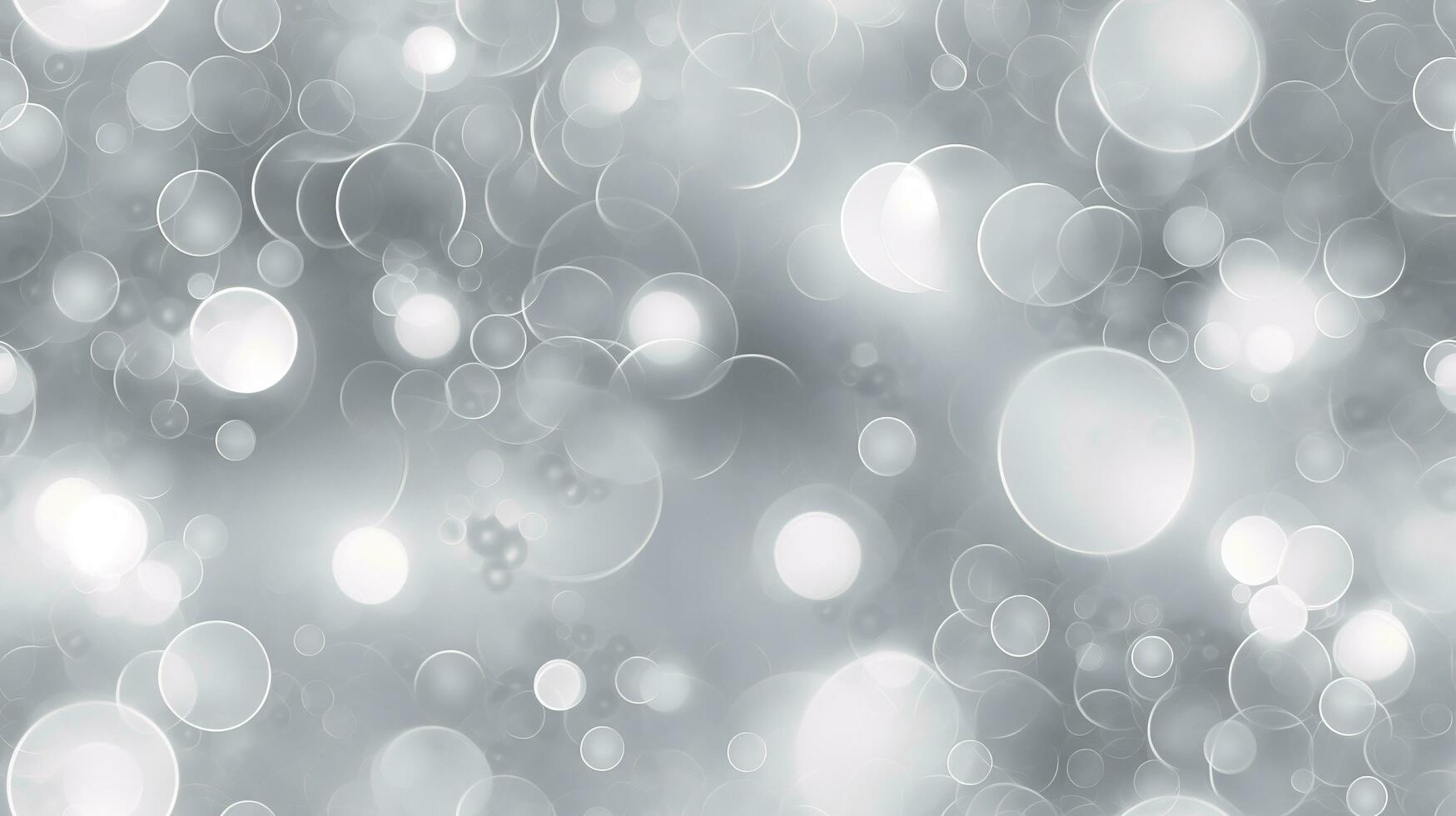 Abstract snowfall, White bokeh, defocus glitter, blur on grey background. illustration, generate ai photo