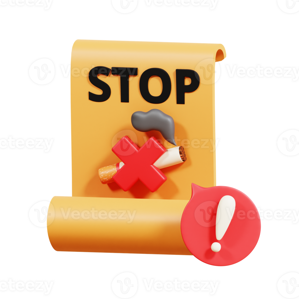 Anti Tobacco Day 3D Icon png