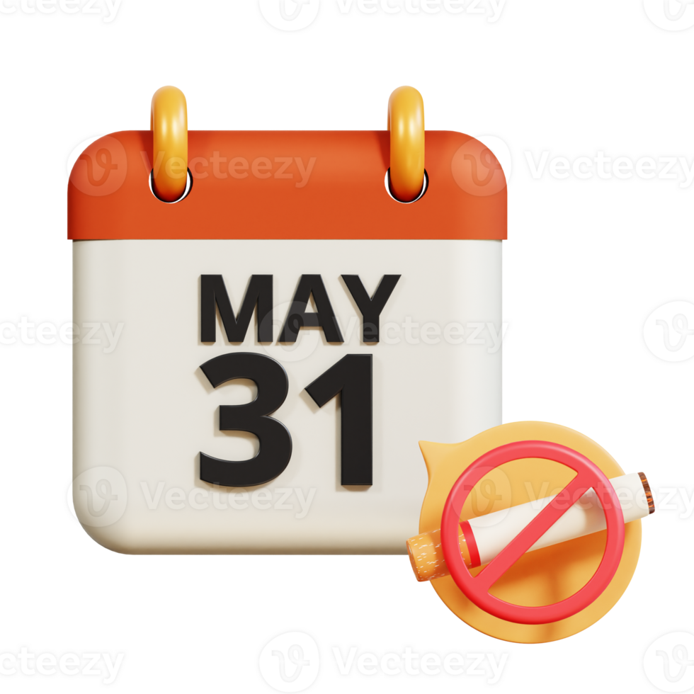 Anti Tobacco Day 3D Icon png