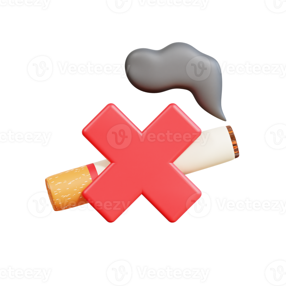 anti tabaco dia 3d ícone png