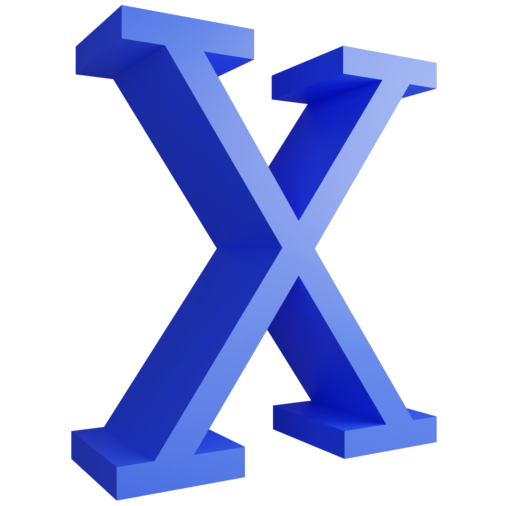 Blue Letter X