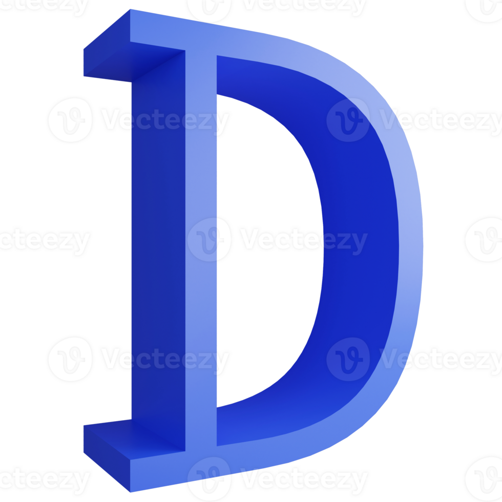 Blue Letter D