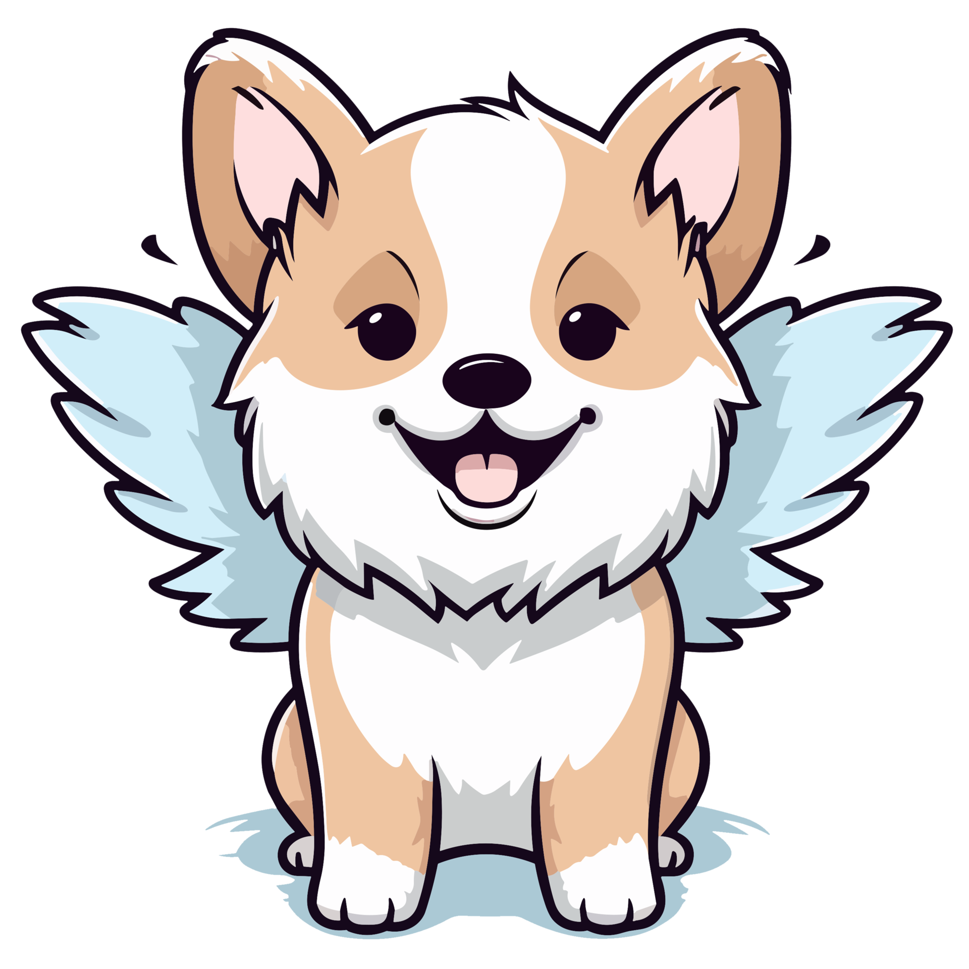 Cute Dog With Wings - AI Generated 24476967 PNG