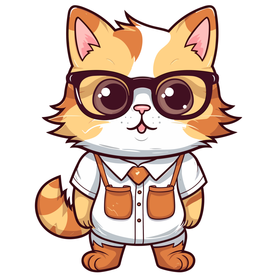 Lovely Cat - Kawaii Style - png