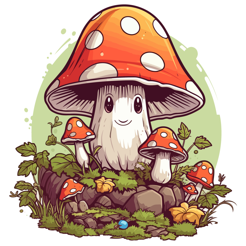 Kawaii Style Mushroom 24477241 PNG
