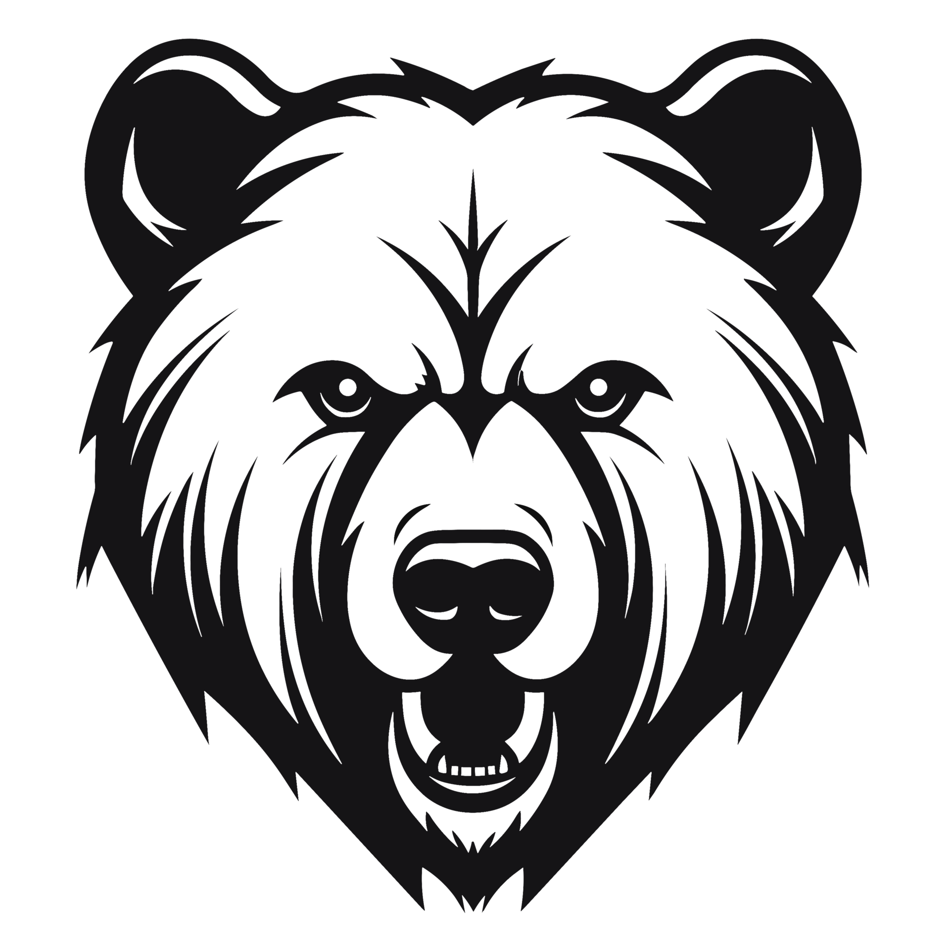 Beautiful Bear Silhouette 24477315 PNG