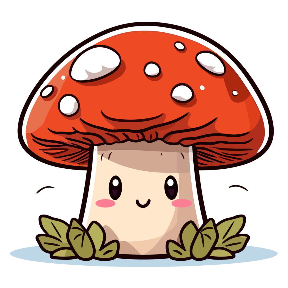 Kawaii Style Mushroom - png