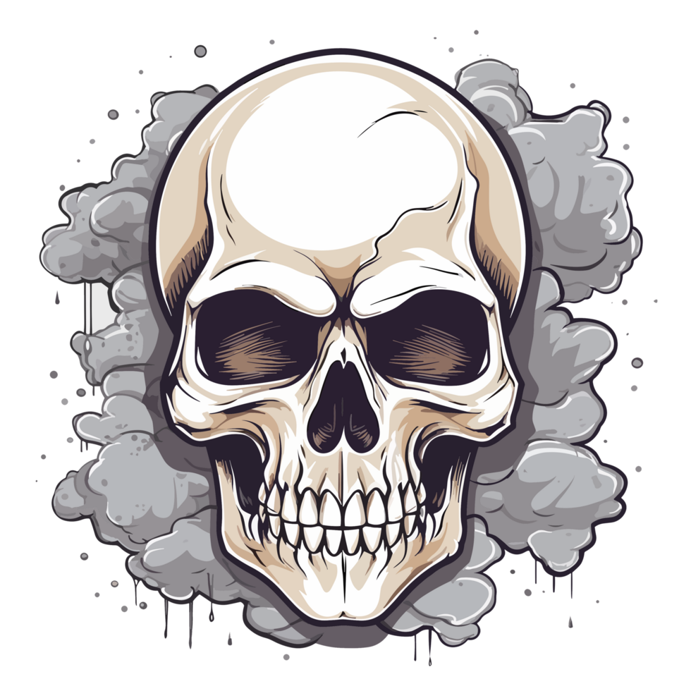 Kawaii Style Skull - png