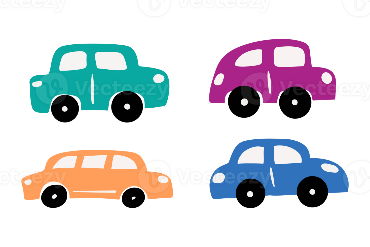 set of cars cartoon 24477994 PNG