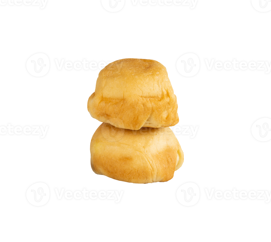 Double golden bread isolated element png