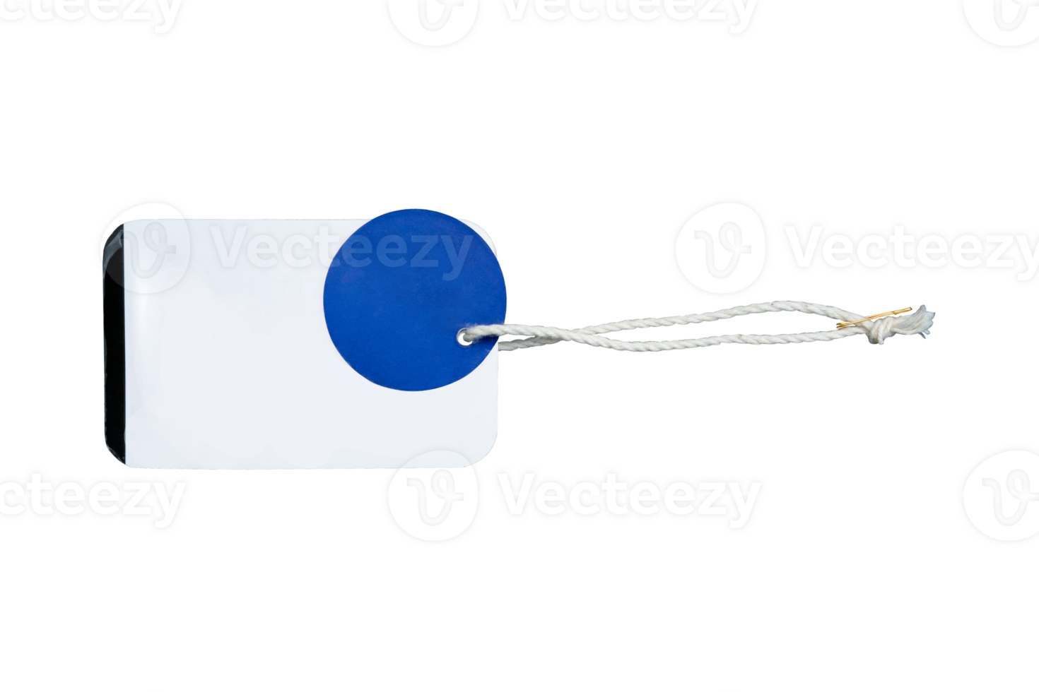 vuoto il giro e rettangolo etichetta con corda isolato. modello di moda il branding png