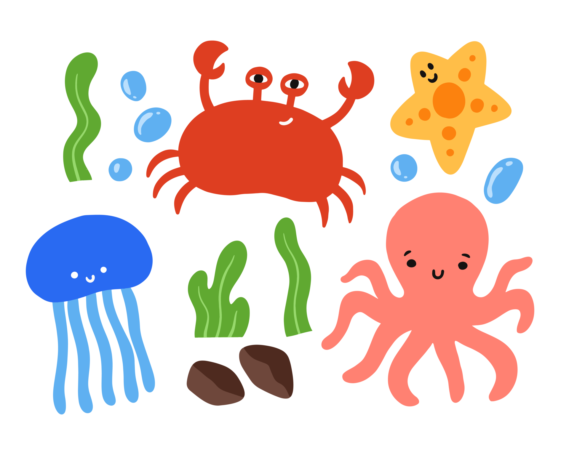 set of cute ocean element 24478031 PNG