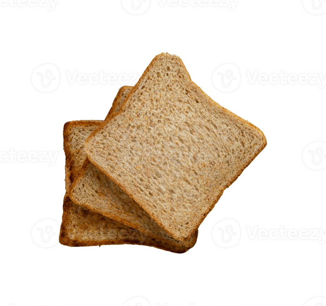Slice of plain bread for breakfast isolated png