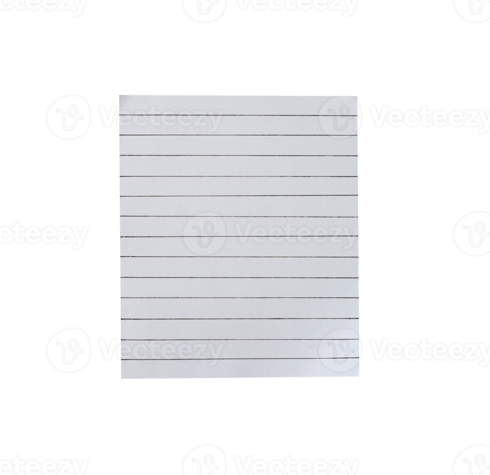Blank white lined paper isolated 24478083 PNG
