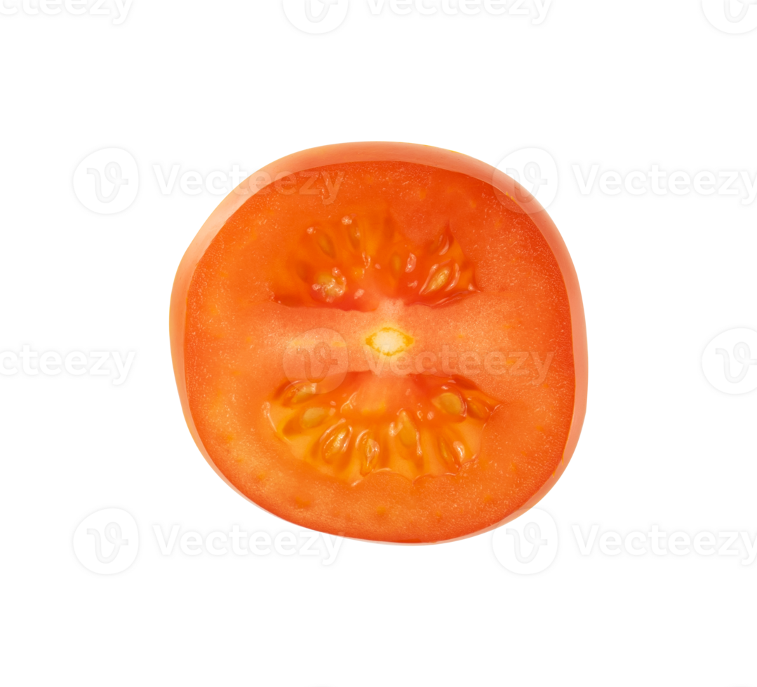 Slice of tomato isolated. Healthy food element png