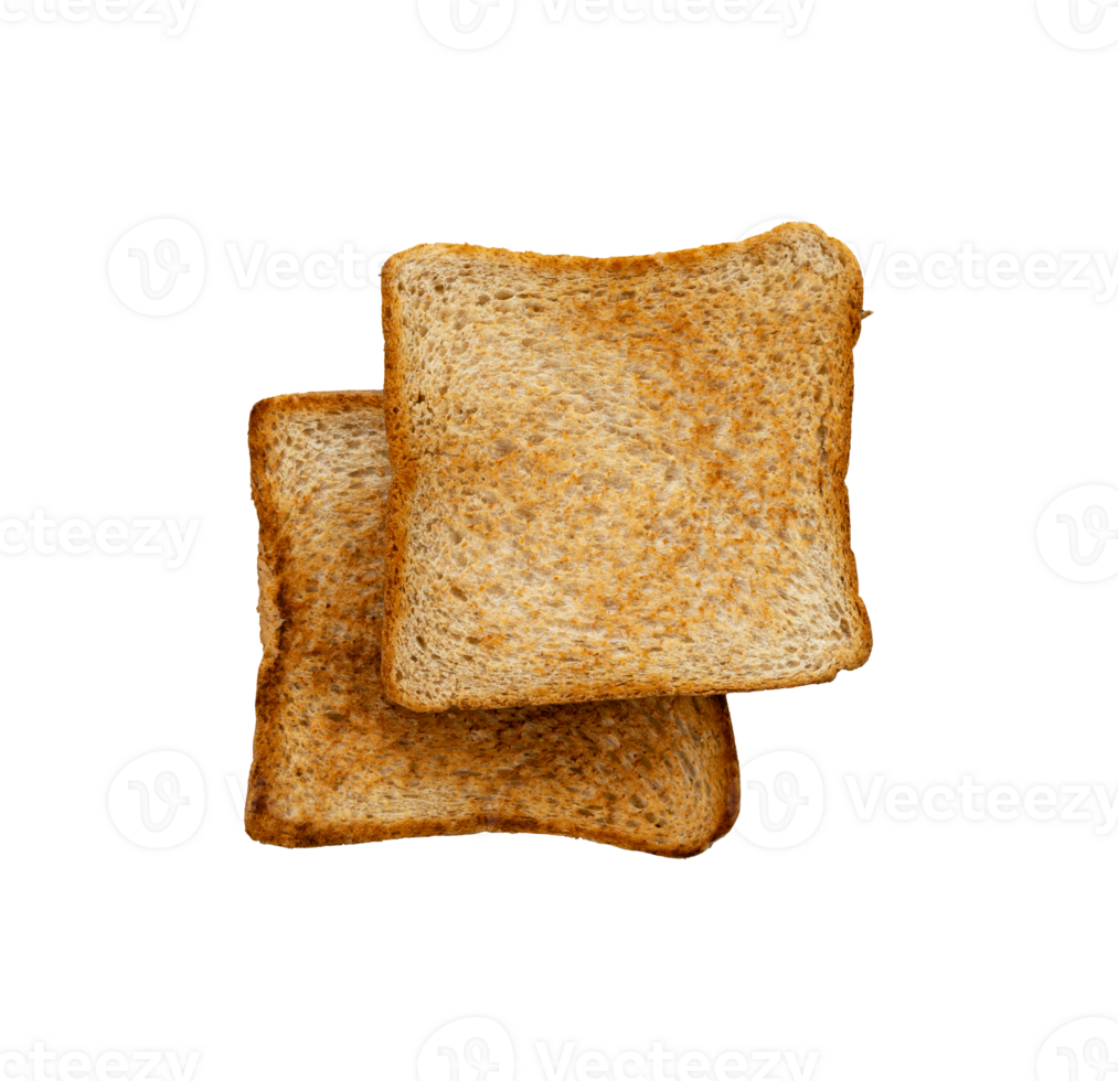 Two slices of toasted white bread png