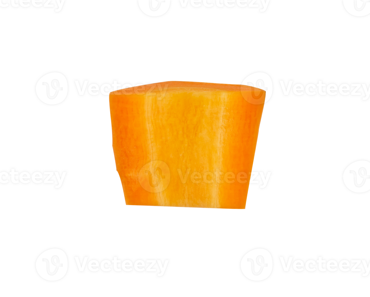 Slice of orange carrot isolated png