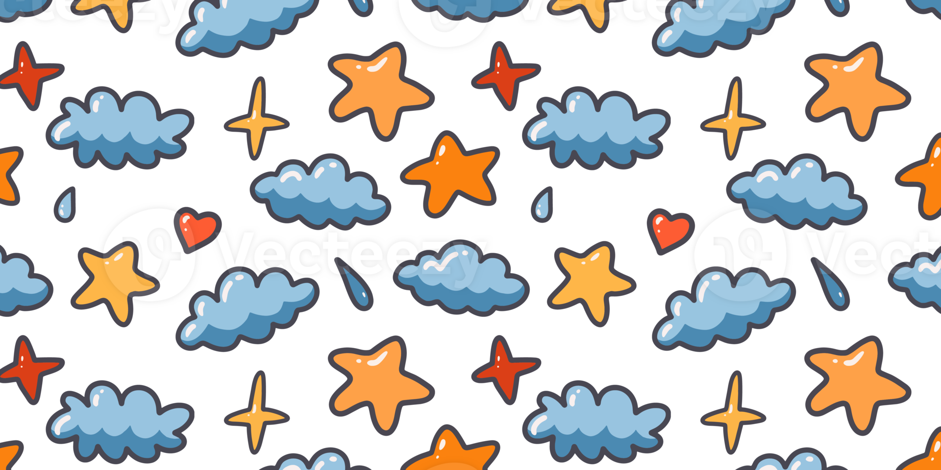 cute baby element pattern png