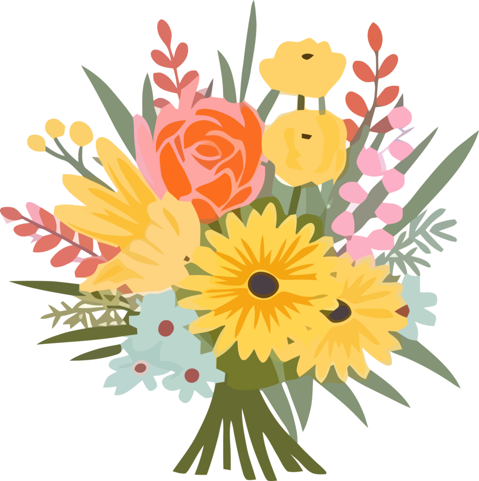 Wildflower Summer Bouquet, Natures Vibrant Mix png