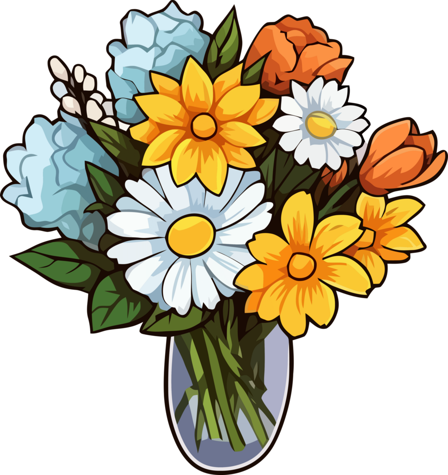 Frais et animé printemps fleurs arrangement png