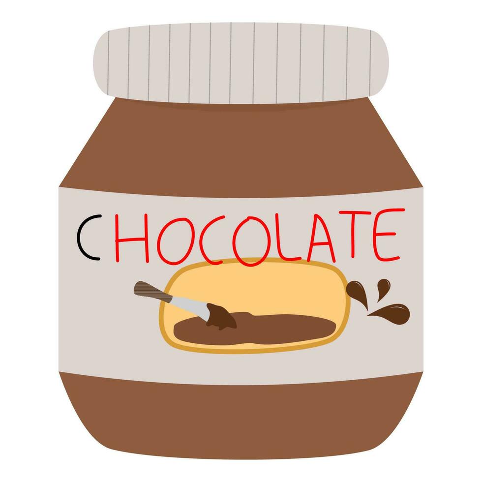 chocolate spread bread decorate vector