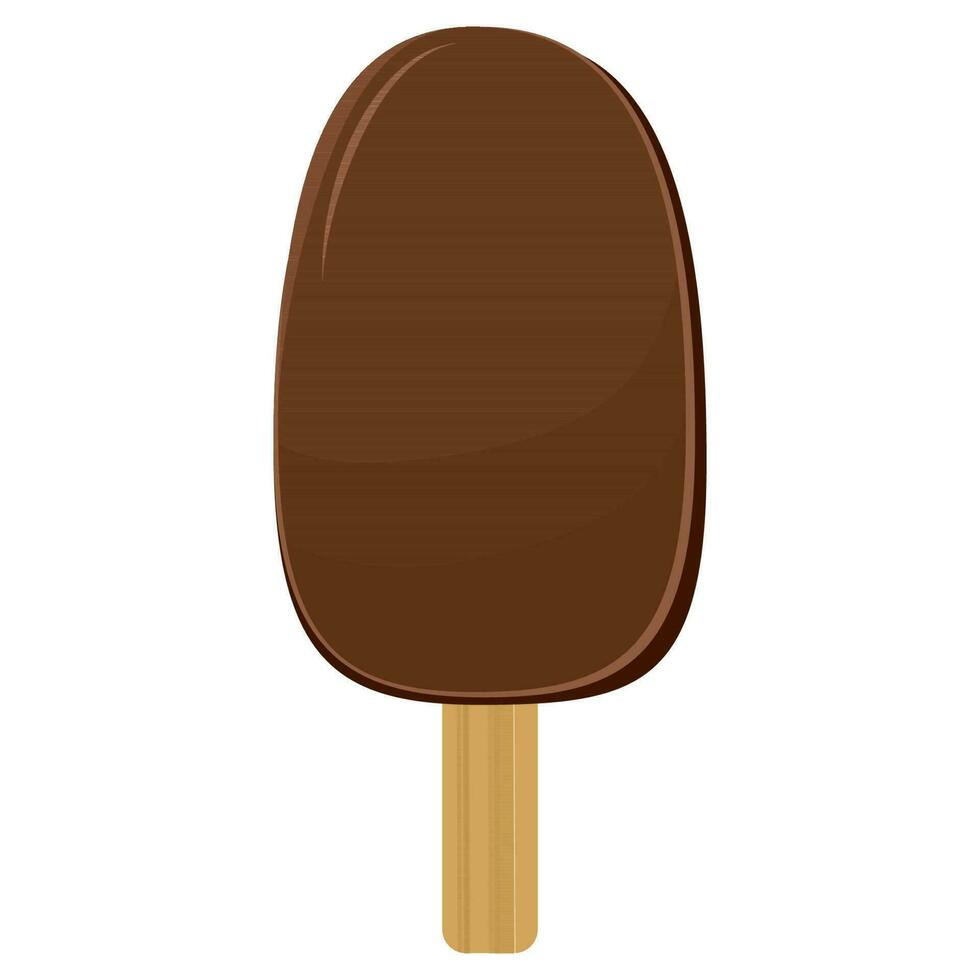 chocolate ice cream stick vector